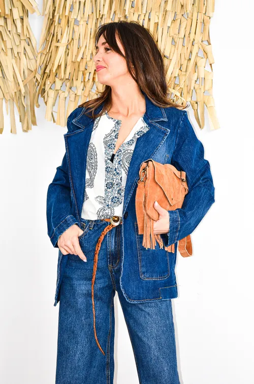 banditas JEANS BLEU VESTES FEMME