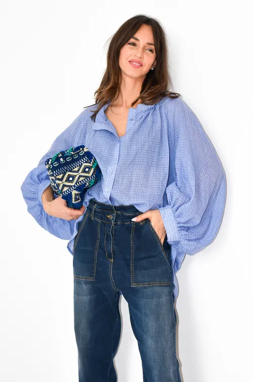 johanna toutoun CARREA BLEU CHEMISIER