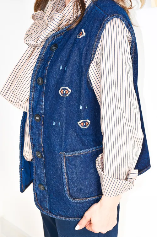 johanna toutoun BRODE JEANS VESTES FEMME