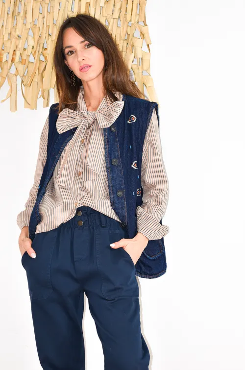 johanna toutoun BRODE JEANS VESTES FEMME