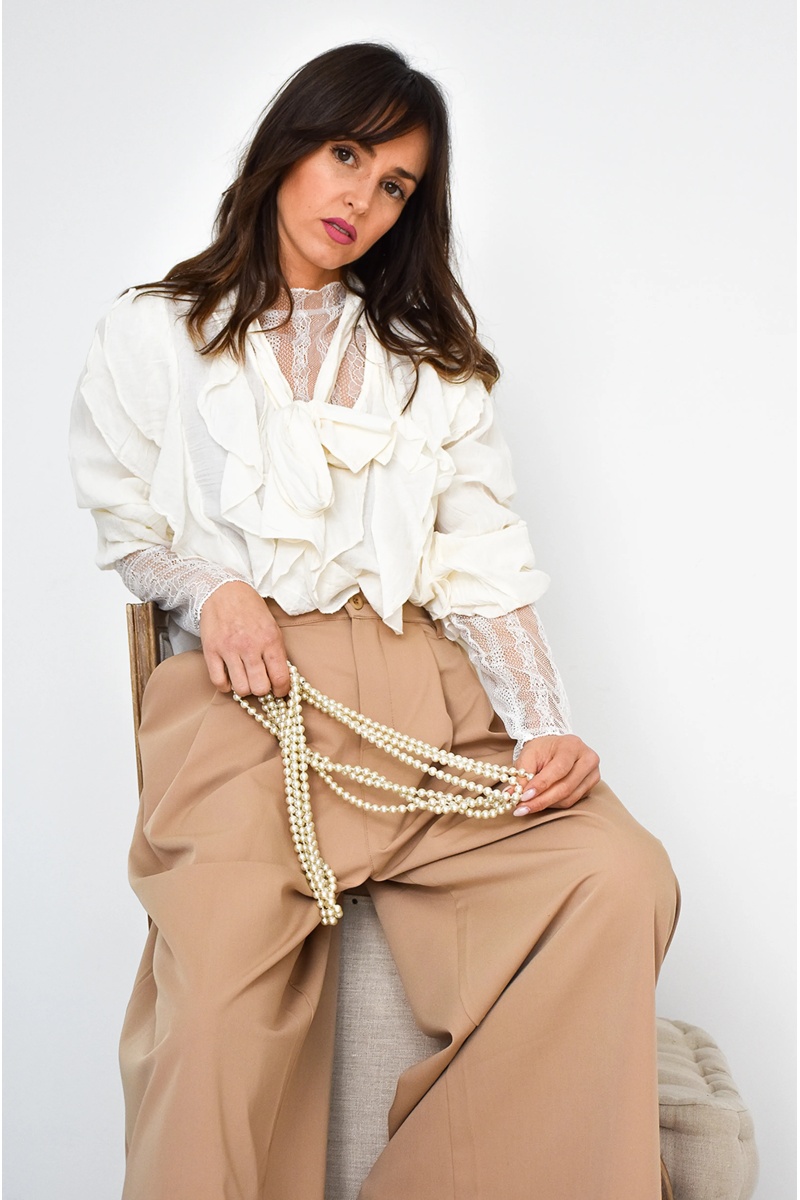 banditas NOEUD ECRU CHEMISIER