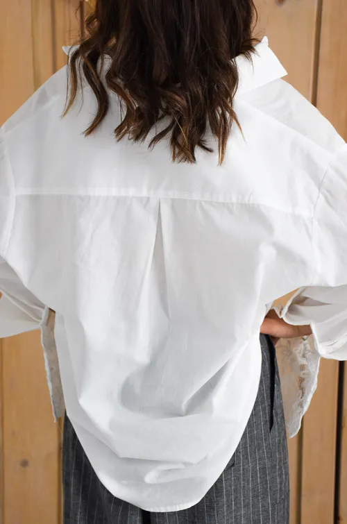 Chemisier Dentelle Blanc ANNA