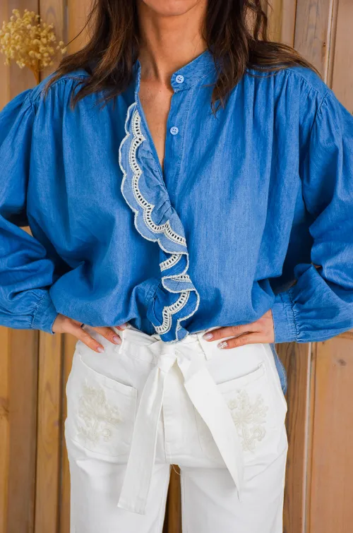 FARFALA MISSTA BRODE JEANS CHEMISIER
