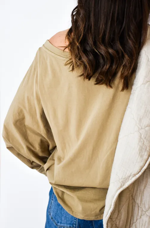johanna toutoun COLRON BEIGE T-SHIRT ML FEMME