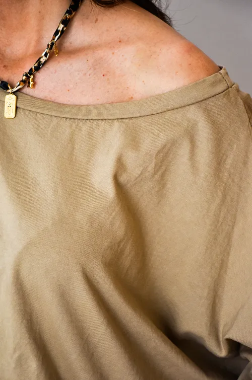johanna toutoun COLRON BEIGE T-SHIRT ML FEMME