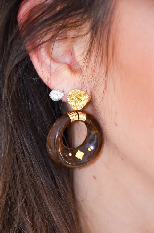 DOLVIKA LEO DORE BOUCLES D'OREILLES