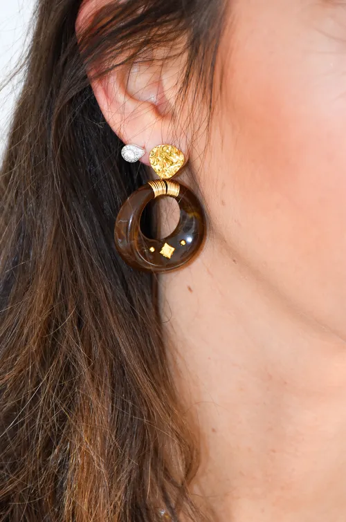 DOLVIKA LEO DORE BOUCLES D'OREILLES