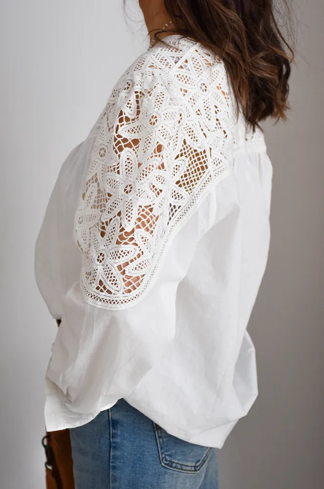 musy muse BRODE BLANC CHEMISIER