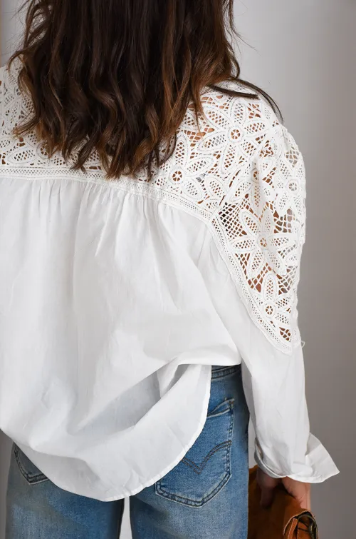musy muse BRODE BLANC CHEMISIER