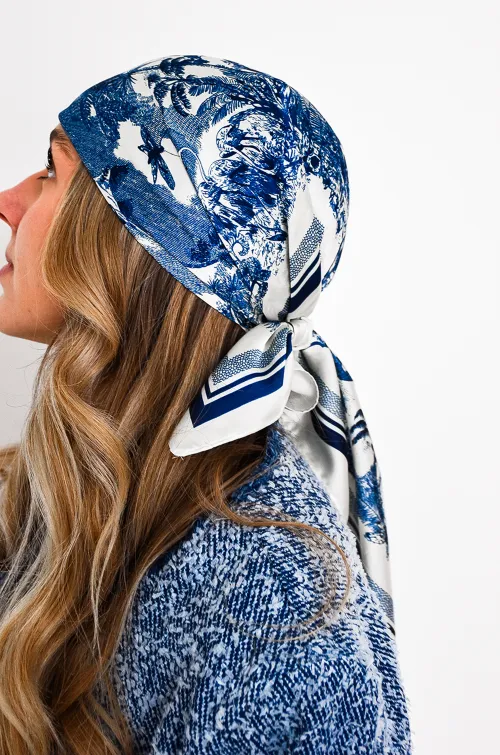 KESSLY PALMIE MARINE FOULARD