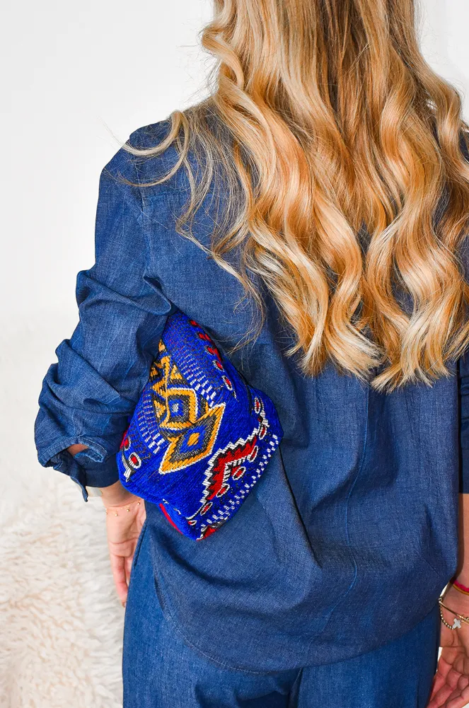 noho maroc IMPRI MARINE POCHETTE