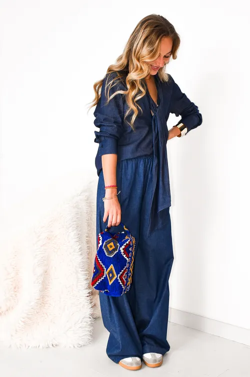 noho maroc IMPRI MARINE POCHETTE