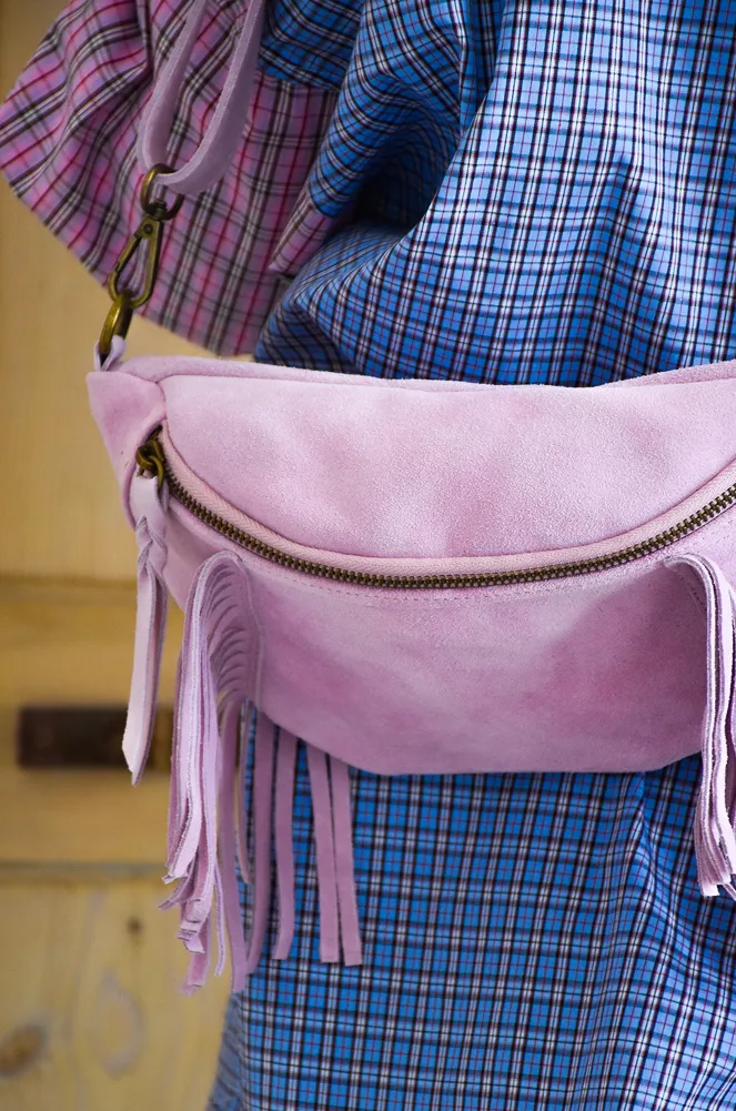 FLORA AND GEAN IMPORT FRANGE ROSE POCHETTE