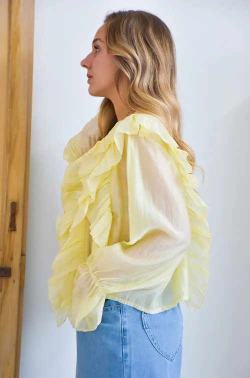 Haut Volants Jaune FANNY