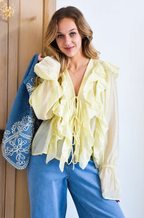 Haut Volants Jaune FANNY