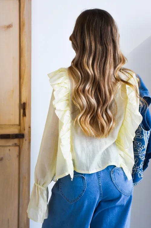 Haut Volants Jaune FANNY