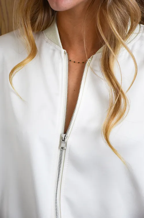 Veste Satinée Ecrue NINON