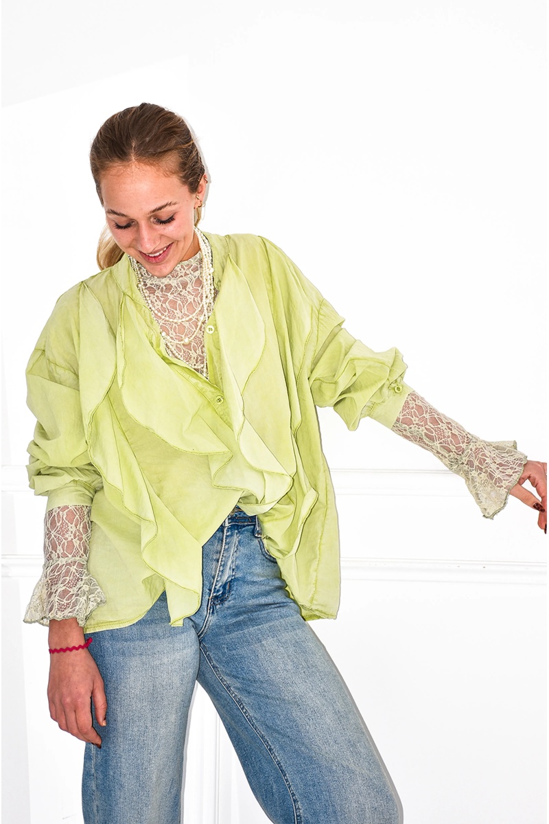 MODAS Y CREATIONES ANGELINA SL VOLANT VERTE CHEMISIERS