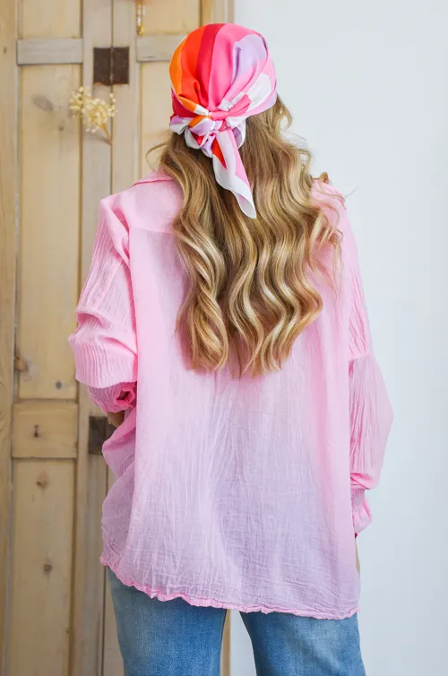 Chemisier Coton Banditas Rose AGATA
