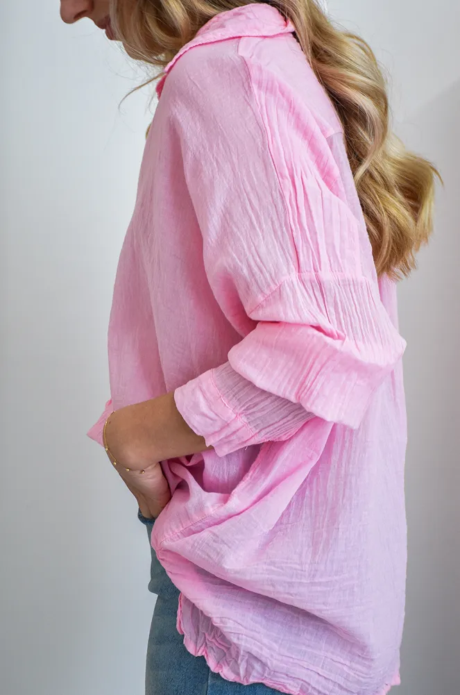 Chemisier Coton Banditas Rose AGATA