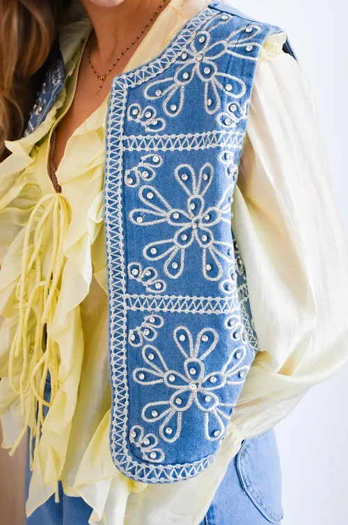 Veste Strass Denim FIONA