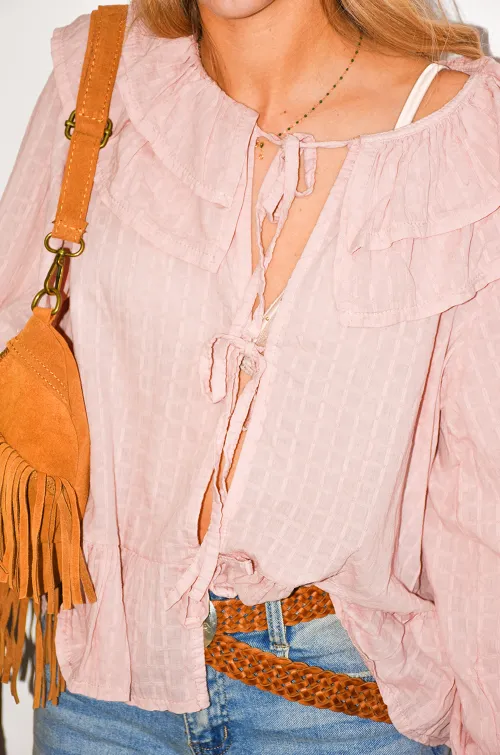 Blouse Nœud Rose HEIDI