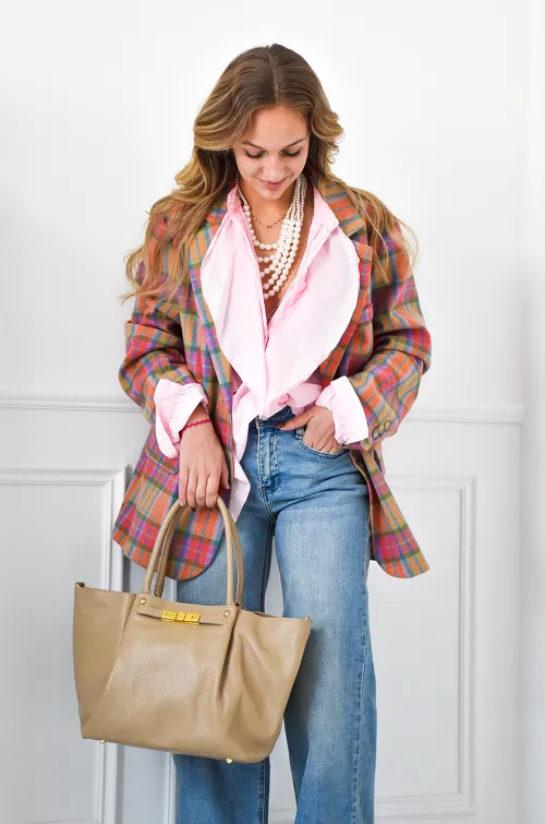 Blazer Carreaux Orange LOLA
