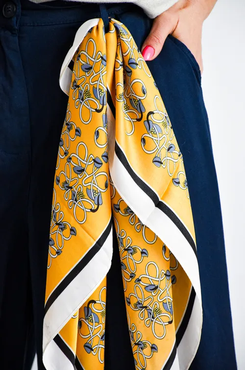 GIRLS AND BIJU SL IMPRI ORANGE FOULARD