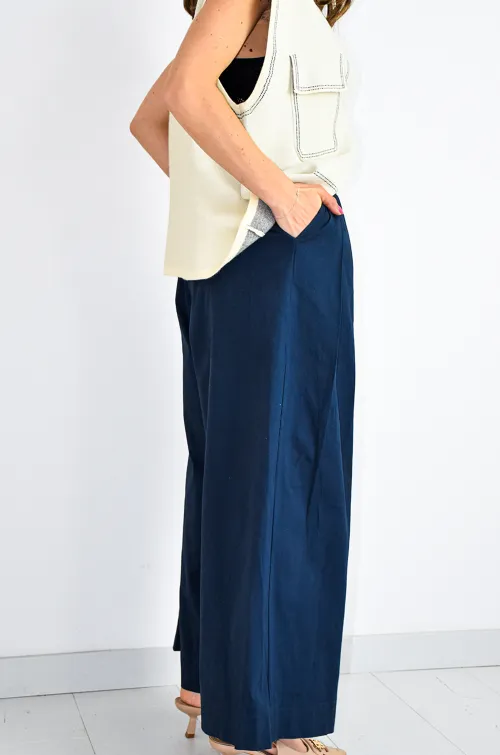 IZZI FASHION  MARINE PANTALON FEMME
