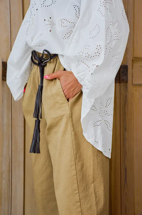 Pantalon Carotte Camel MILOU