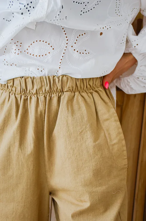 Pantalon Carotte Camel MILOU