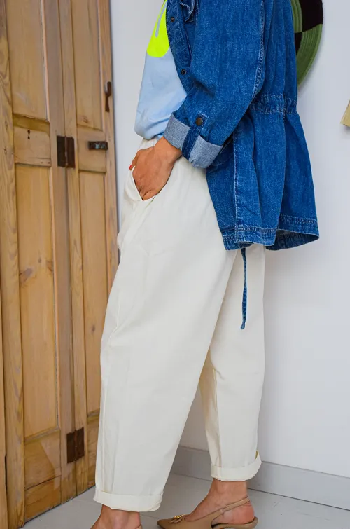 w.studio UNI ECRU PANTALON FEMME