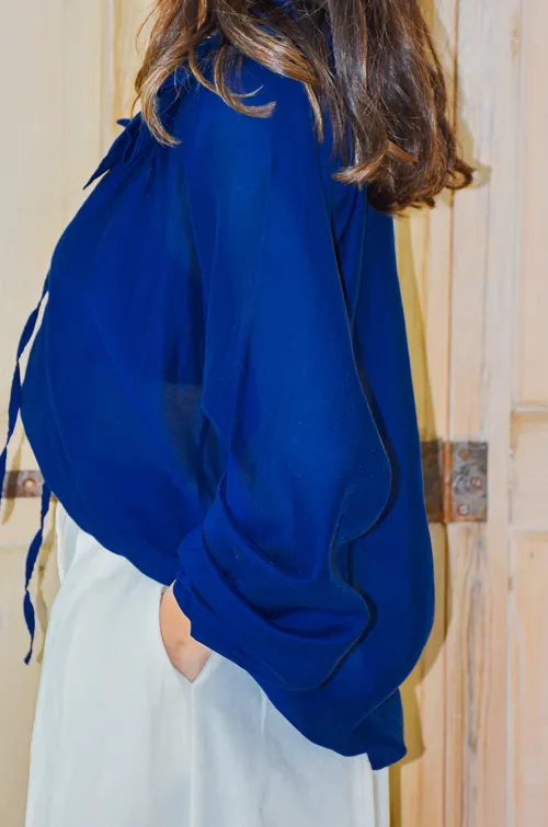 IZZI FASHION VOLANT MARINE HAUTS