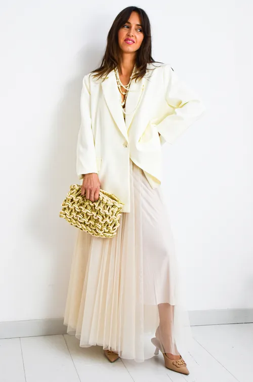 YELLOZ ROSE W TULLE ECRU JUPES FEMME