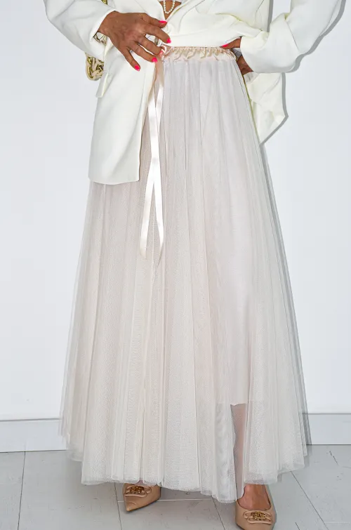 YELLOZ ROSE W TULLE ECRU JUPES FEMME