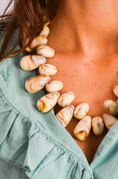 Collier Perles Marbré ZIG