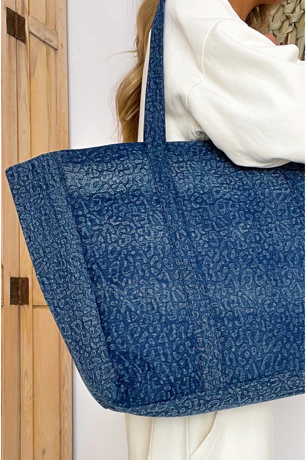 Leopard Denim Tote LOUISE PIECES - 2 | ACCESSORIES