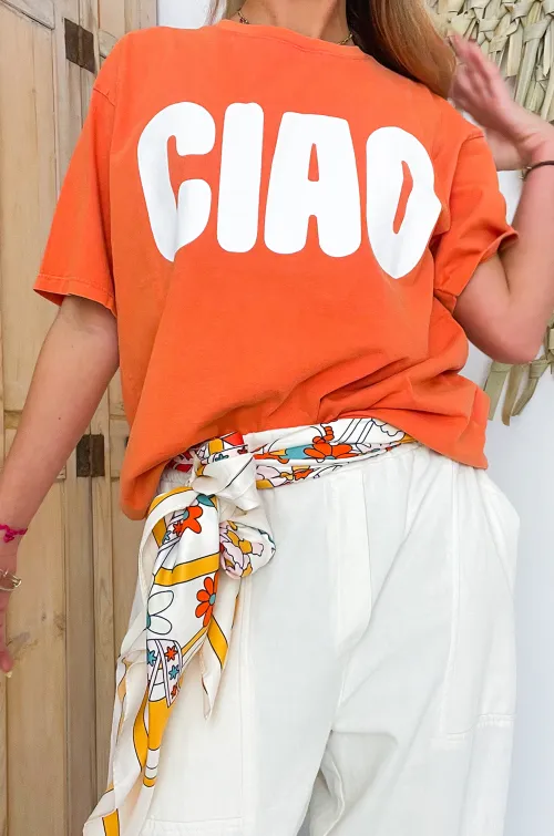 Tee Shirt Imprimé Orange CIAO