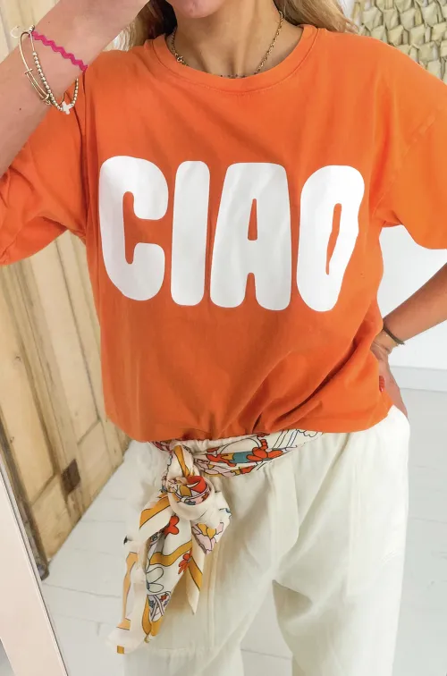 Tee Shirt Imprimé Orange CIAO