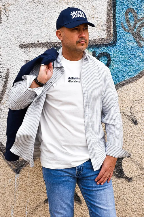 th moda 1970 RAYE BLEU CHEMISES ML HOMME