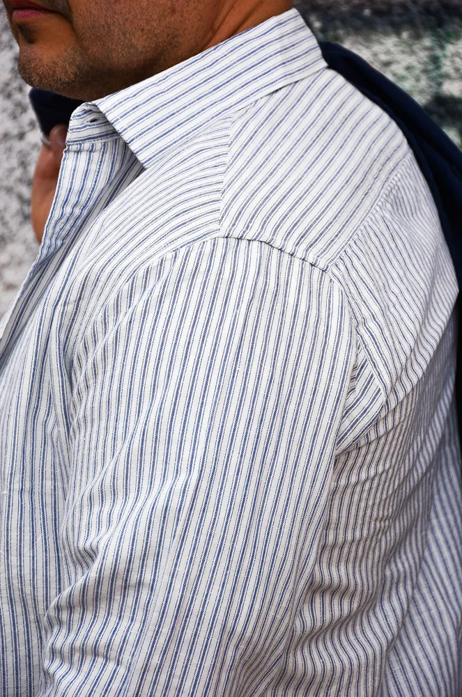 Chemise Rayée Marine TIMEO
