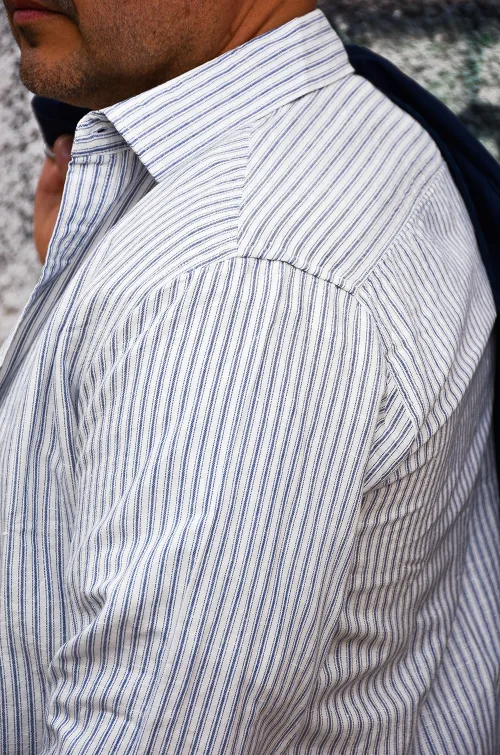 Chemise Rayée Marine TIMEO