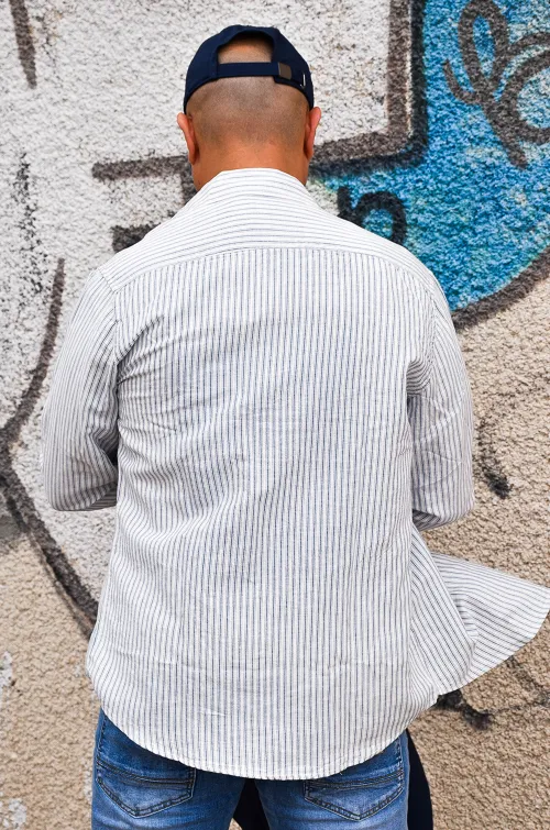 Chemise Rayée Marine TIMEO