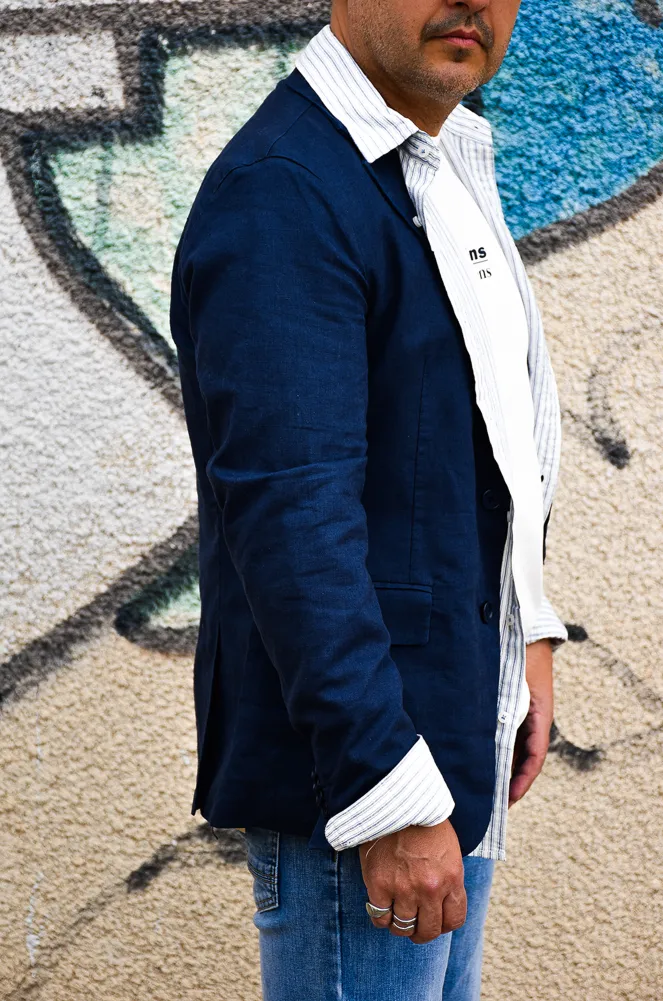 th moda 1970 BLAZER MARINE VESTES HOMME