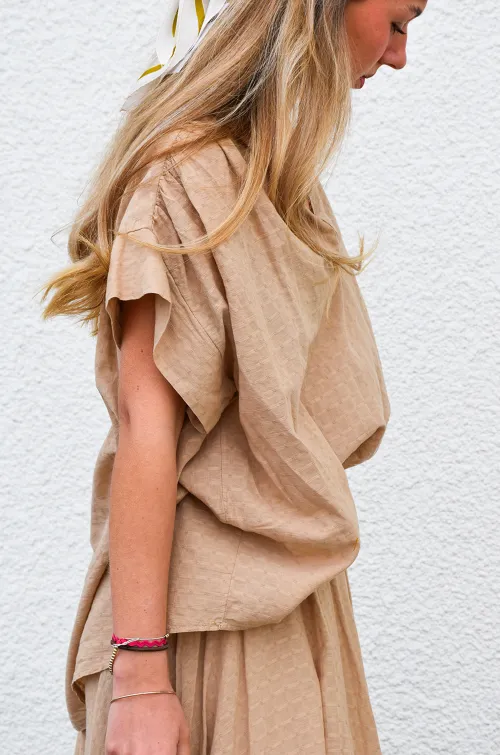 johanna toutoun CARREA BEIGE BLOUSE