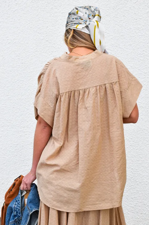 johanna toutoun CARREA BEIGE BLOUSE