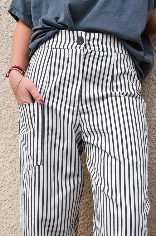 johanna toutoun RAYE NOIR PANTALON FEMME