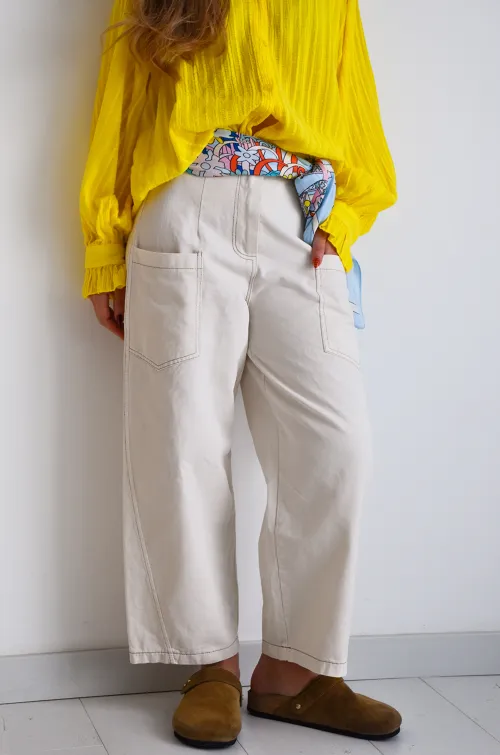 johanna toutoun UNI ECRU PANTALON FEMME