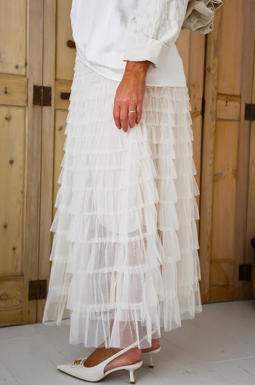 YELLOZ ROSE W TULLE ECRU JUPES FEMME