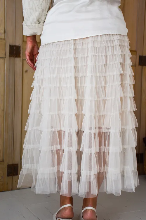 YELLOZ ROSE W TULLE ECRU JUPES FEMME